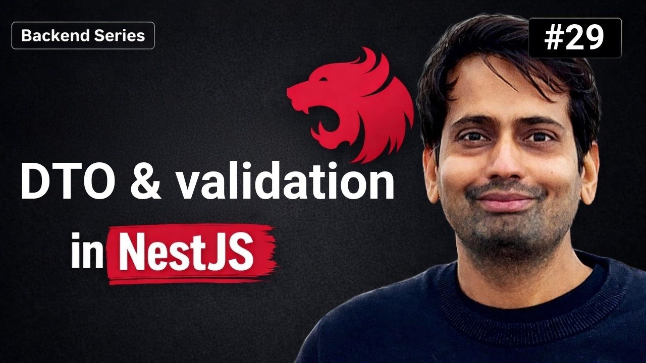 NestJS Validation Explained (DTOs, Pipes & class-validator) #33 - YouTube