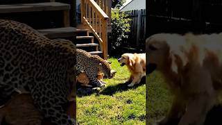 When A Tiny Cat Stands Up To A Leopard And The Dog Steps In Rescue