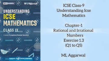 ICSE Class-9 Chapter-1 Exercise 1.3(Q.1 to Q.5) Rational and Irrational Numbers