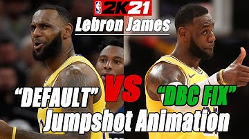 Lebron James NBA2K21 Jumpshot Default vs DBC Fix Comparison