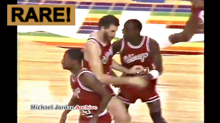 Rookie Michael Jordan Amazing Move on Calvin Natt!...