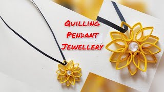 How to make Quilling Necklace/Pendant at Home | Jewelry Making Step by Step Tutorial for Beginners