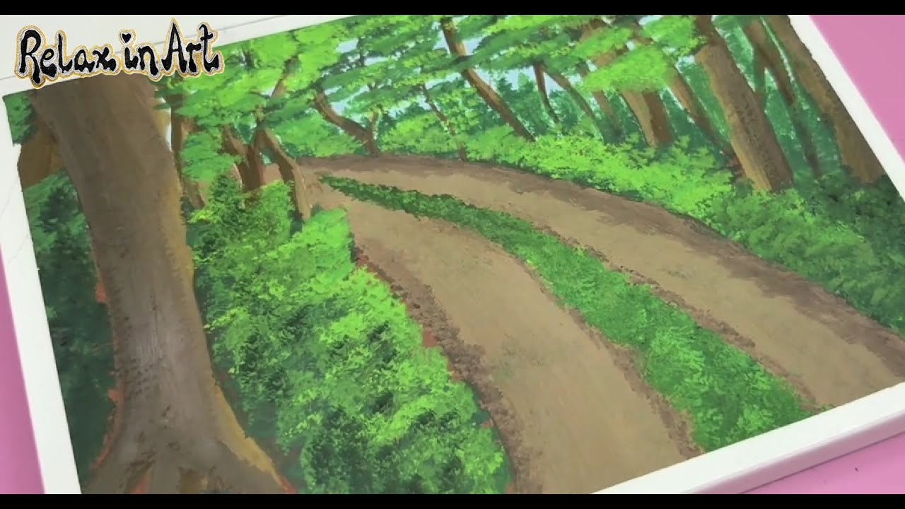 Relaxing art forest scene painting | Calm art and soft music