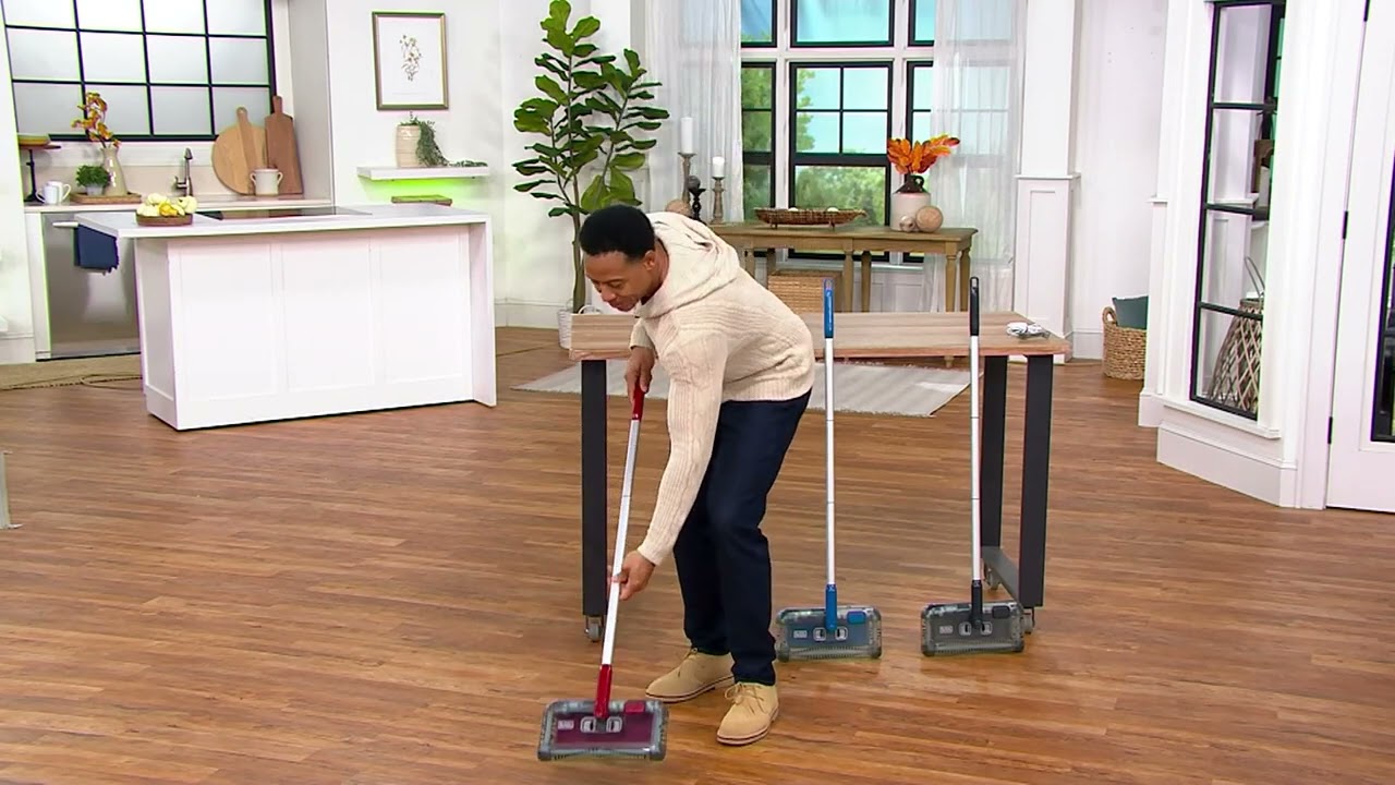 BLACK + DECKER Cordless Rechargeable Multi-Surface Floor Sweeper on QVC 