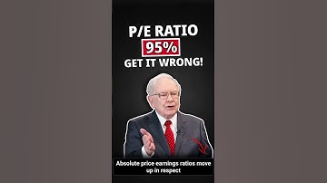 Warren Buffett About P/E ratios of Companies | #Shorts