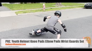 PHZ. Youth Helmet Knee Pads Elbow Pads Wrist Guards Set