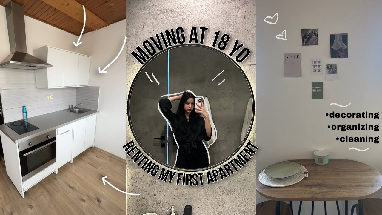 moving into my first own apartment at 18 yr organizing, decorating