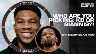 Celtics or Suns? Kevin Durant or Giannis? Perk & Stephen A. make their case! | First Take