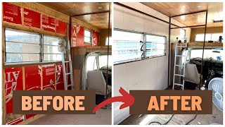 WE HAVE WALLS | VINTAGE CAMPER BUILD | RV RENOVATION PART 10