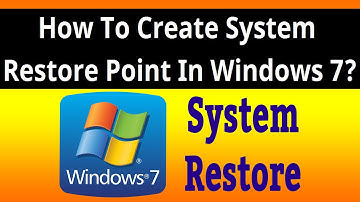 How to Create System Restore Point in Windows 7?