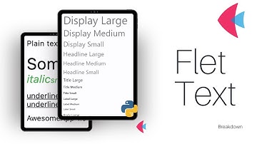 Flet Basics: Text Widget in flet (python)