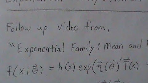 Exponential Family: Normal Distribution