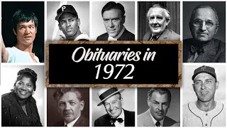 Obituary in 1972: Famous Faces We've Lost in 1972