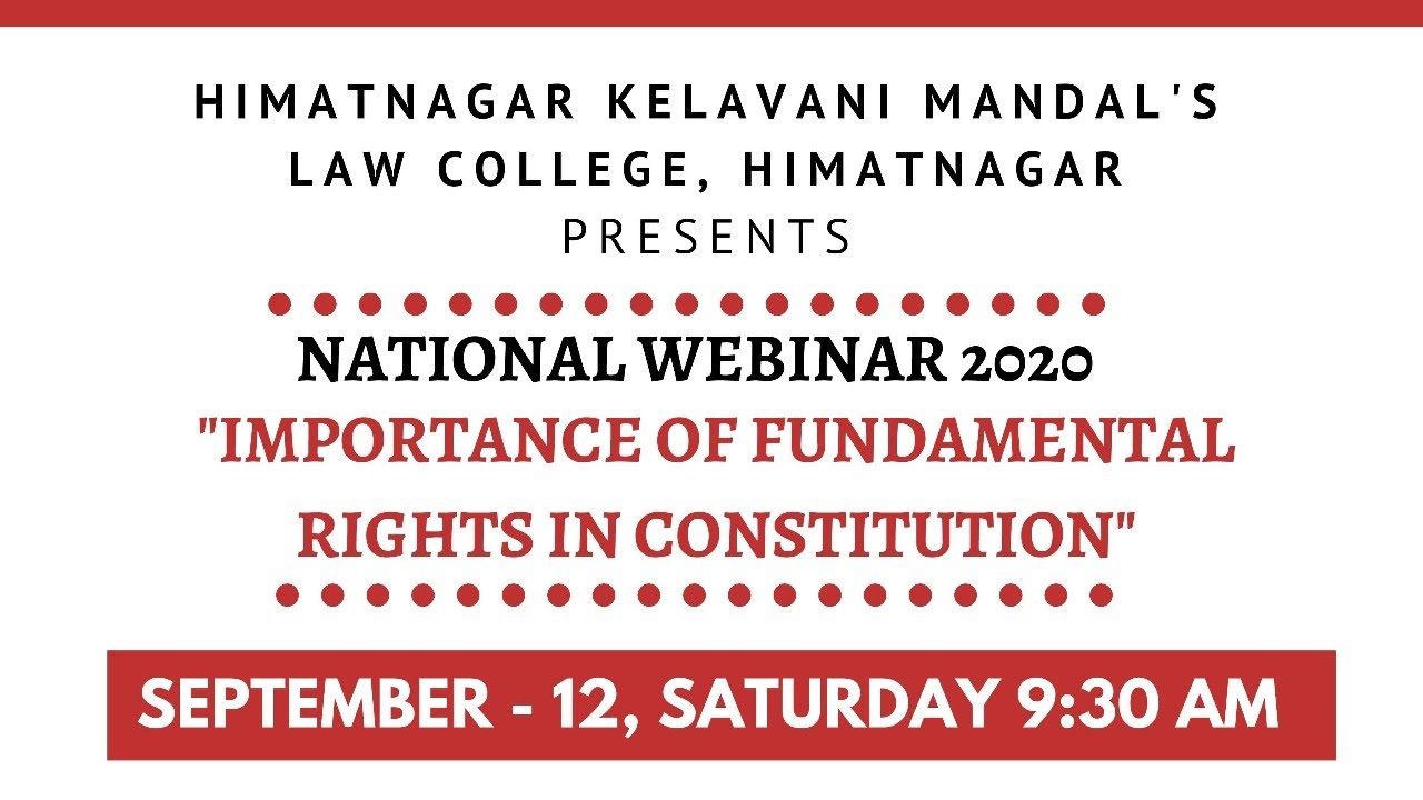 "IMPORTANCE OF FUNDAMENTAL RIGHTS IN CONSTITUTION" Law College