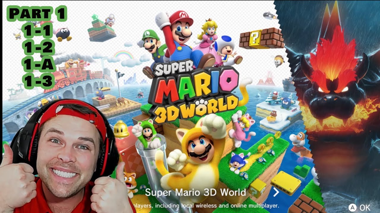 Super Mario 3D World 1 Gameplay Part 1 Gamer Time Dad