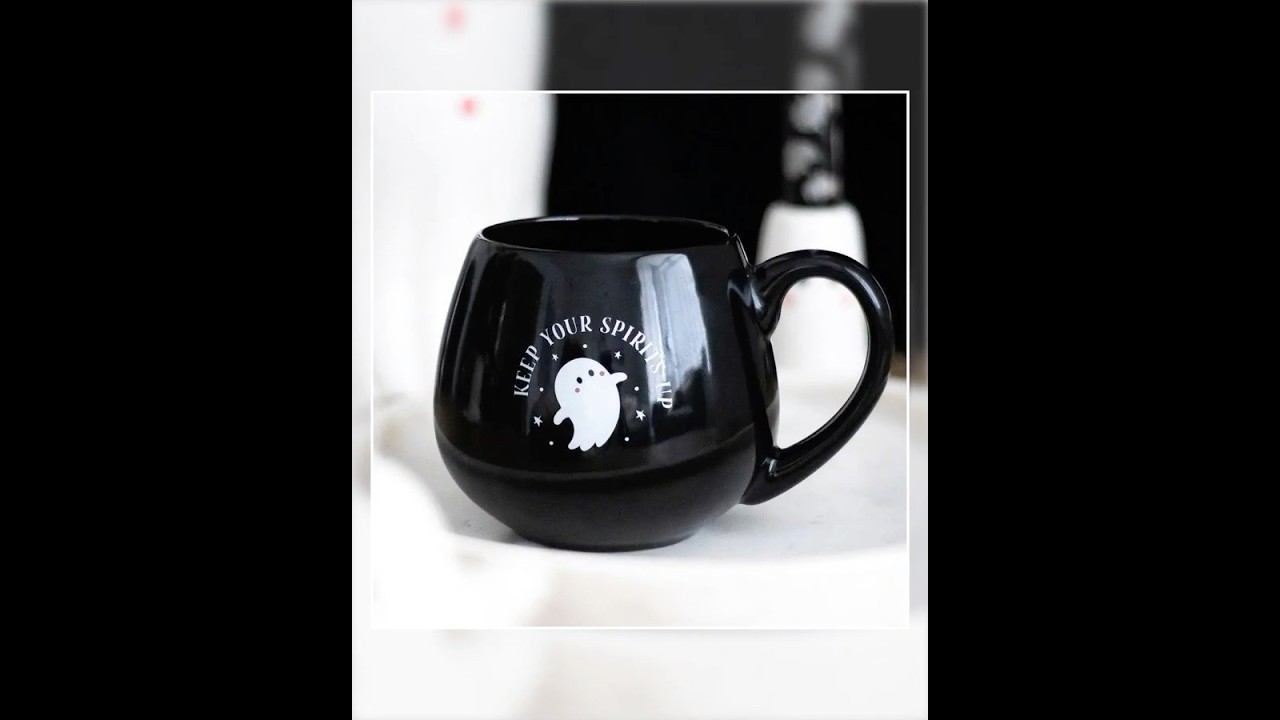 Keep Your Spirits Up Rounded Halloween Ghost Mug