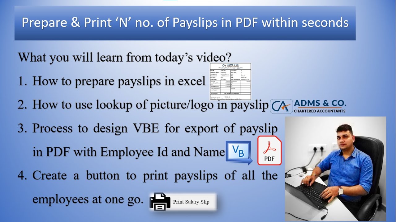 Prepare & Save Payslips of 'N' no. of employees in PDF within seconds I ...
