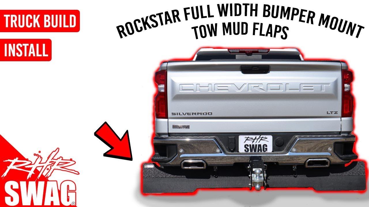 Rockstar Full Width Bumper Mount Tow Mud Flaps Install - 2021 Chevy