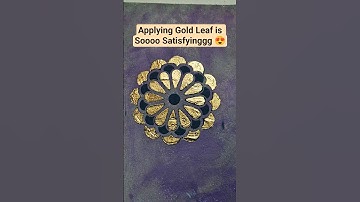 Applying Gold Leaf to my Painting is So Satisfying 😍🎨 #art #trending  #painting #diycrafts #shorts