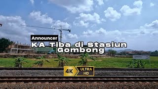 Announcer Kereta Api Progo Tiba di Stasiun Gombong [4K]