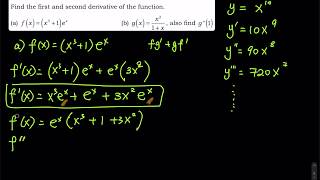 3.2 Part 2 of 3: The Product and Quotient Rules & Second Derivative | Differential Calculus