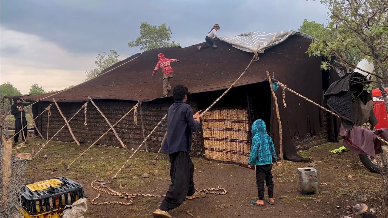 Кочевая деревня пострадала от сильного дождя | жизнь кочевников в иране