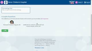 Scheduling a virtual visit through MyChart on your computer