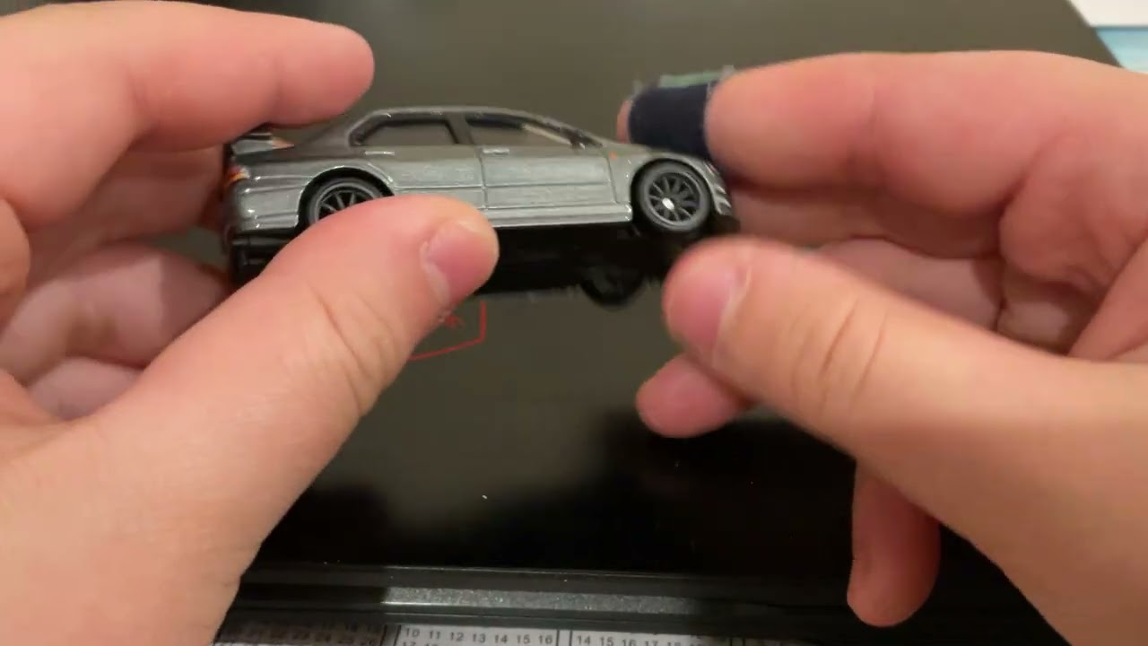 Hotwheels Premium EVOlll gray with spoiler 