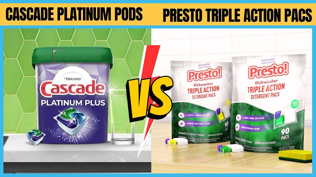 Cascade Platinum Plus vs Presto Triple Action Dishwasher Pacs - Which ...