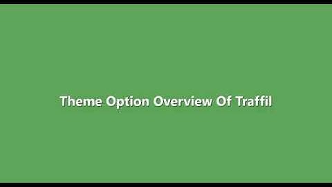 Theme Options Overview - Traffil | Travel Booking Affiliate WordPress Theme