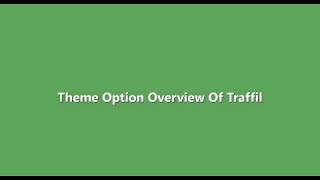 Theme Options Overview - Traffil | Travel Booking Affiliate WordPress Theme