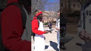 Feeding people cat meat prank!