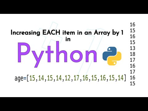 Adding 1 to each item in an Array (List) in Python.