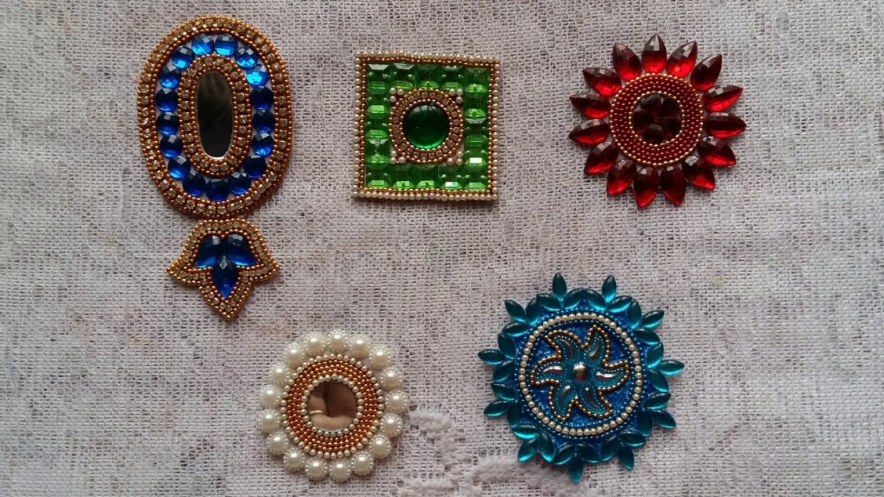 118. How to make Patches for Saree, Blouse, Latkan | 5 DIY(do it yourself) Buti for Rakhi making