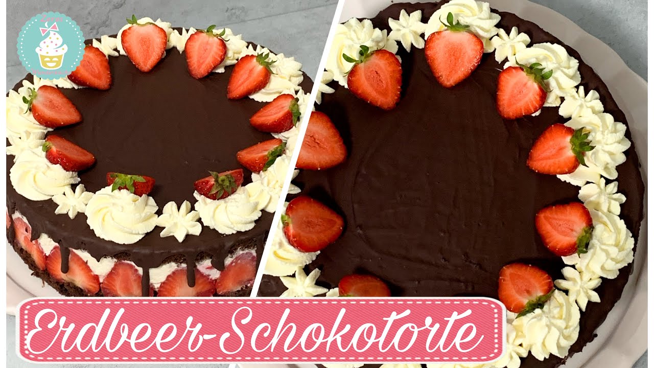🍓 Erdbeer Schokotorte 🍓 megaaaa lecker🤤Erdbeertorte I ganz leicht, einfach I Sahnetorte