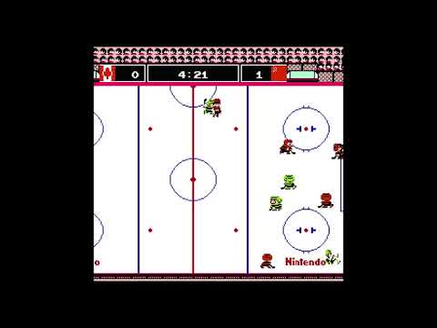 Ice Hockey NES fight