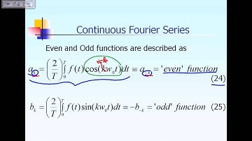 Lecture 2: Continuous Fourier Series Part 1 of 2