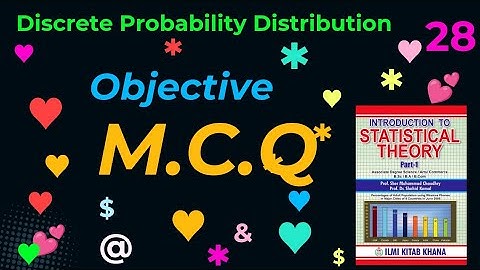 BSMCh # 8 | M.C.Q | Discrete Probability Distribution.