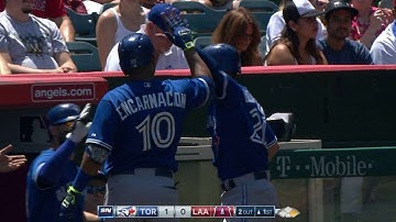 TOR@LAA: Encarnacion opens the scoring with a sac fly