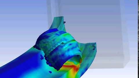 Ansys Workbench explicit dynamics cutting of convex AlSi 1045 workpiece example 7