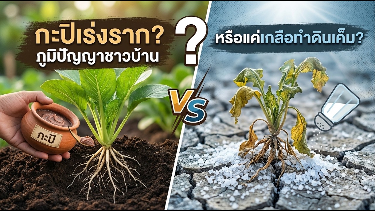 🦐 กะปิกับรากพืช: ภูมิปัญญาเก่าหรือการสะสมเกลือที่เป็นอันตราย?