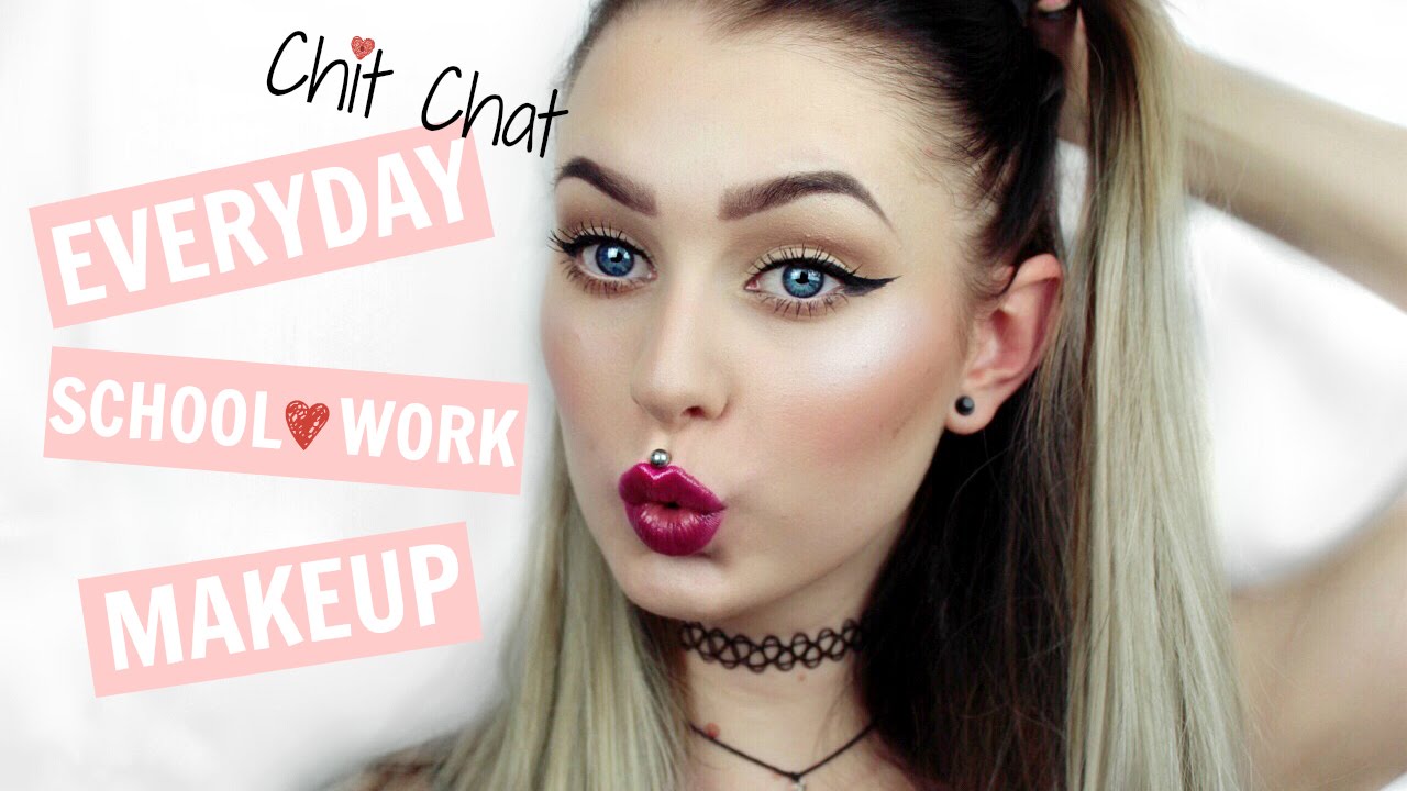 Everyday School Work Makeup | Chit Chat | Evelina Forsell