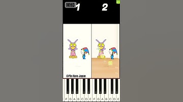 Which one do you like the best (Trampoline Fail TADC Jax & Pomni) @pinkorojapan - Piano Tutorial