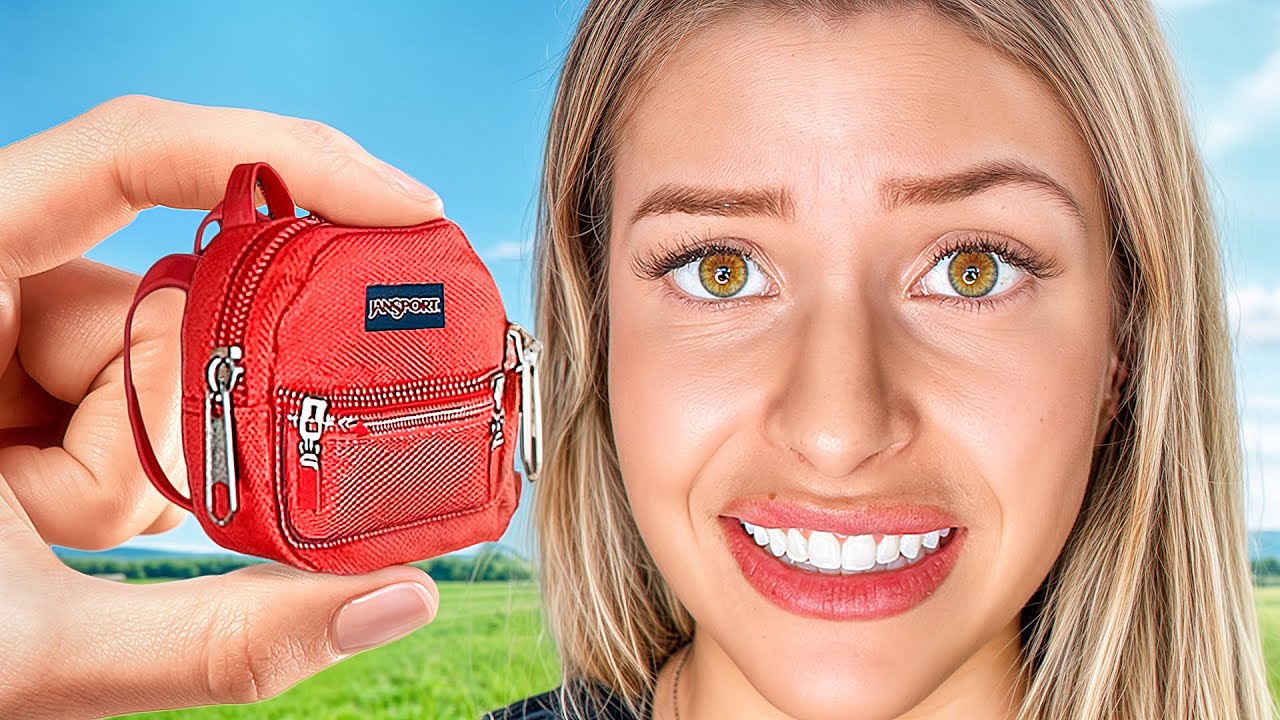 Sobrevivi 24 horas com a menor mochila do mundo — foi mais difícil do que parece!!
