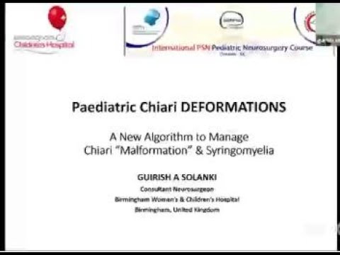 A New Algorithm To Manage Chiari "Malformation" & Syringomyelia - Guirish A Solanki (UK)