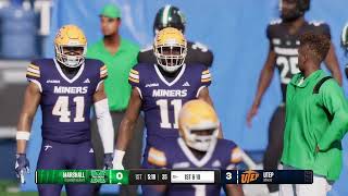 College Football 25 FullGame-Marshall vs. UTEP: Week 8, Game 2, American Heritage Conference
