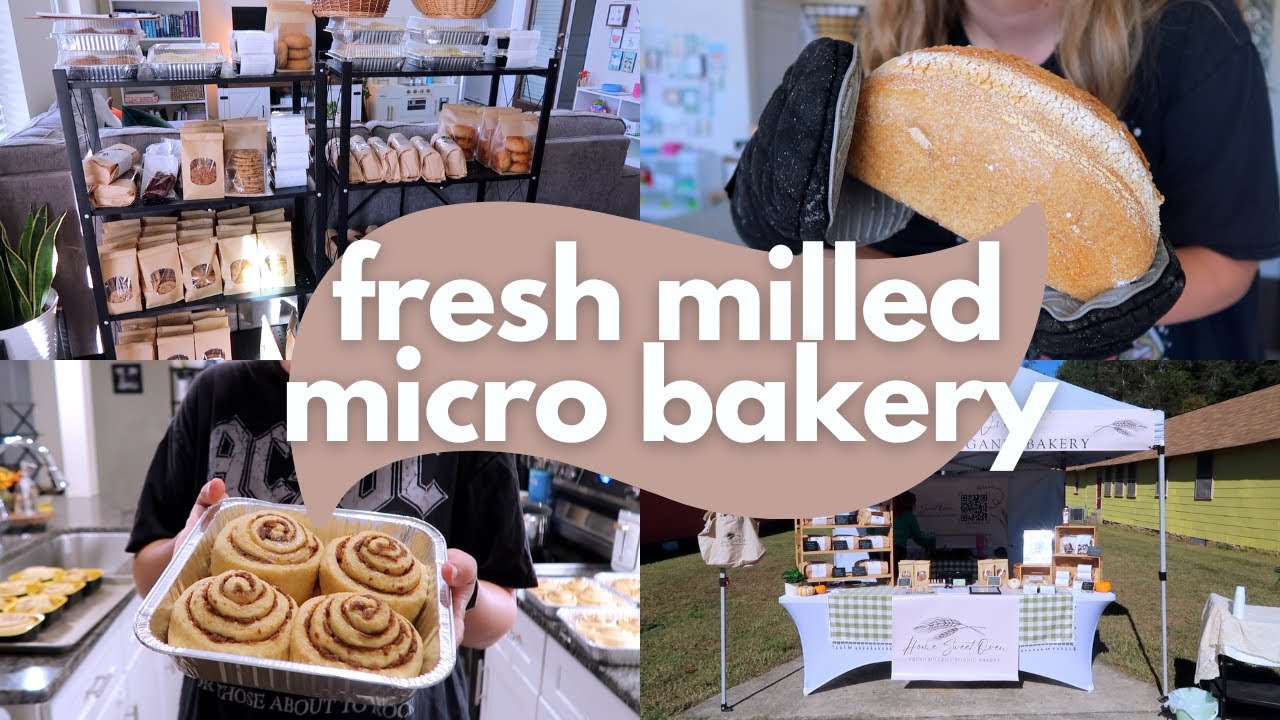 Выпекайте и готовьте вместе со мной к фермерскому рынку | За кулисами микропекарни (свежемолотая ...