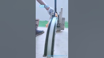 Customized circular arc guide rail conveyor mechanism with teeth  #conveyors #conveyorsystems