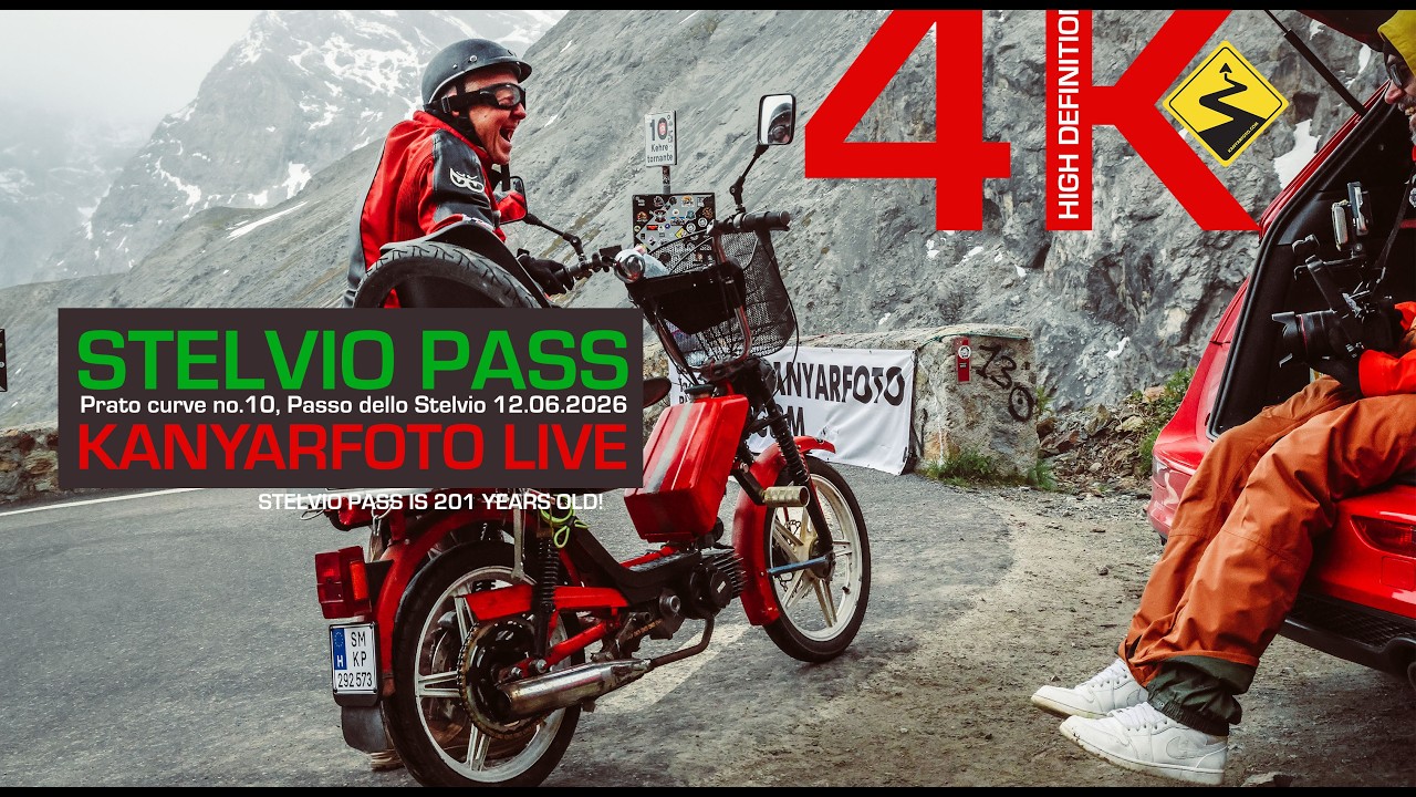 Kanyarfoto Live 4K PLAYBACK from Stelvio Pass - Curve no10. Prato