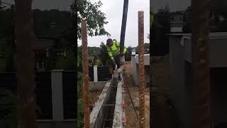 Бетонирование стены. Вибрирование. Beton.engineer kavun.com.ua